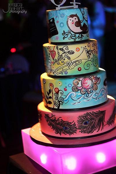 Painted Sweet Sixteen Cake - Cake by Renay Zamora