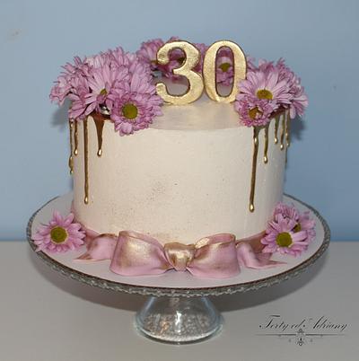 ... meringue cream with flowers ... - Cake by Adriana12