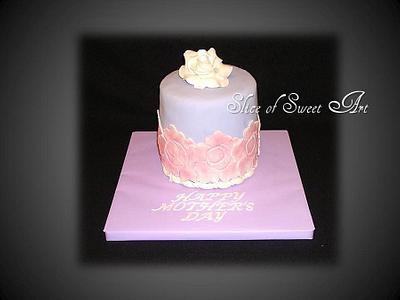 Rose Mother's Day Cake - Cake by Slice of Sweet Art