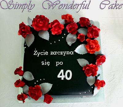 black and red - Cake by Dorota/ Dorothy