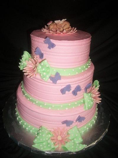 Butterfly Baby Shower - Cake by caymancake