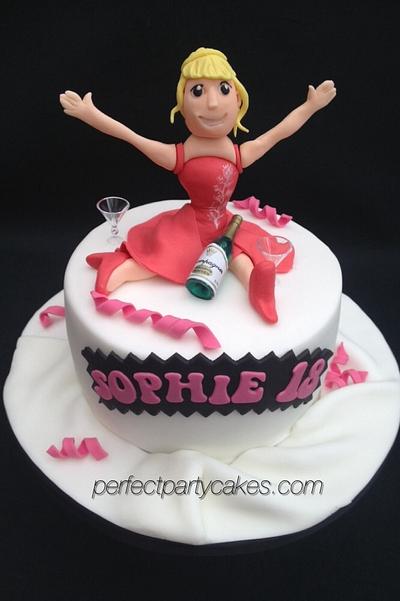 Celebrating party girl - Cake by Perfect Party Cakes (Sharon Ward)