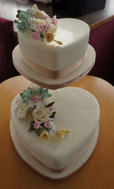 Loveheart Wedding Cake - Cake by Coppice Cakes