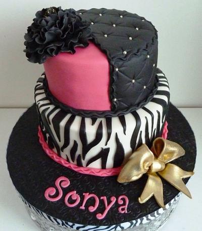 Pink and zebra - Cake by Marie-France