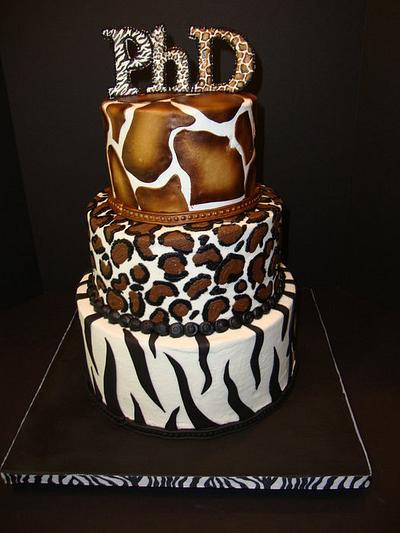Animal-print Cake for PhD Graduation - Cake by Cakes ROCK!!!  