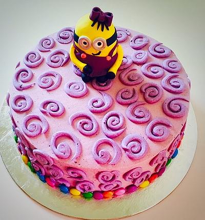 A purple minion cake - Cake by Touchberry