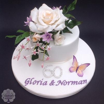 Diamond Wedding Anniversary - Cake by Butterfly Cakes and Bakes