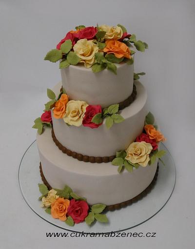 Autumn wedding cake - Cake by Renata 