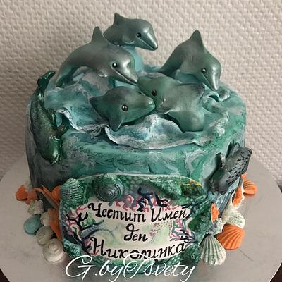 🐬🐬🐬 - Cake by Tsvety