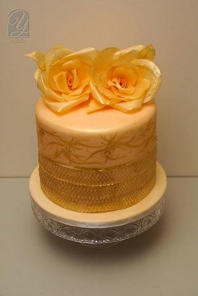 Golden Peach - Cake by UNIQUE CAKES, by Yevnig