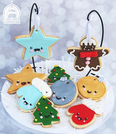 Deck the halls Kawaii Holiday cookies - Cake by Jean A. Schapowal