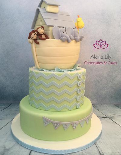Noah’s Ark Christening Cake - Cake by Alana Lily Chocolates & Cakes