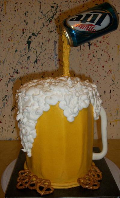 Pouring Beer Cake - Cake by Tracy's Custom Cakery LLC