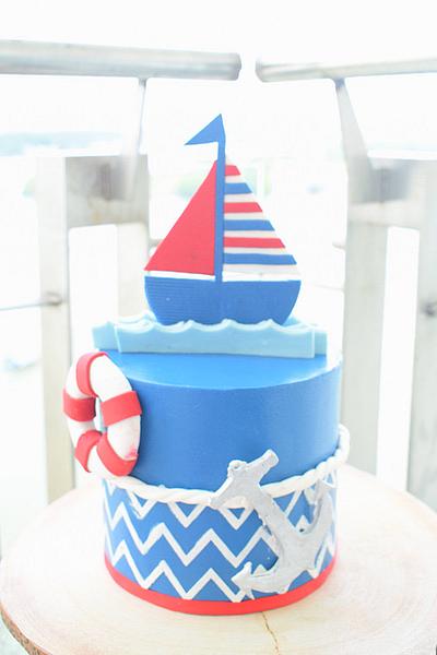 Nautical theme - Cake by Indulgence by Shazneen Ali