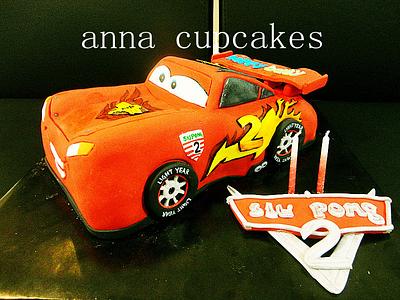 cars 2 mcqueen - Cake by annacupcakes