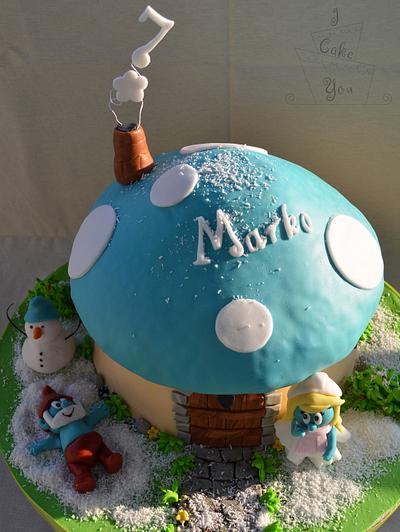 Smurfs Winter Cake - Cake by I Cake You