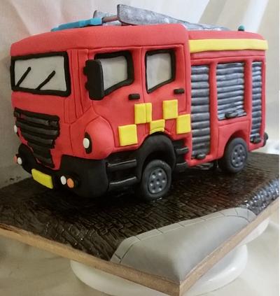 light up fire engine - Cake by joe duff
