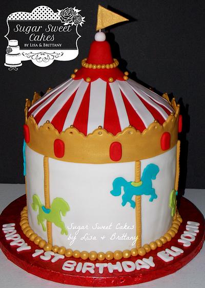Carousel 1st Bday - Cake by Sugar Sweet Cakes