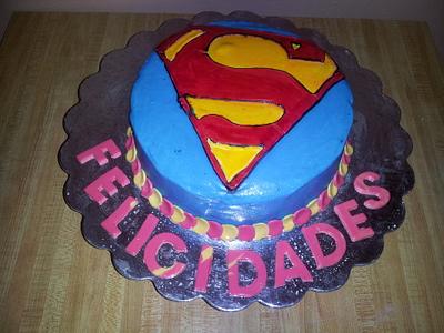 superman logo birthday cake - Cake by Taima