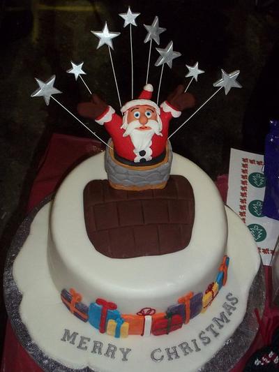 Happy Santa Christmas cake - Cake by femmebrulee