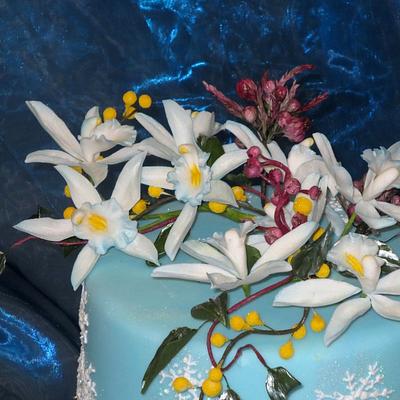 Orchids in blue - Cake by Eva Kralova
