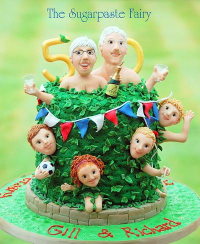 Naked Gardeners!?! - Cake by The Sugarpaste Fairy