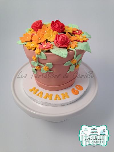 Flower Pot Birthday Cake - Cake by Les Tentations de Camille