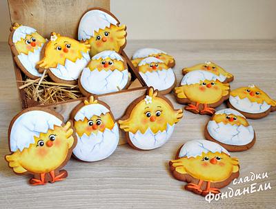 Easter Chicks - Cake by FondanEli