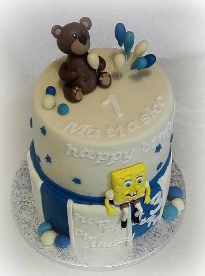  Teddy bear and SpongeBob - Cake by Anka