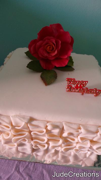 Wedding Anniversary cake - Cake by JudeCreations