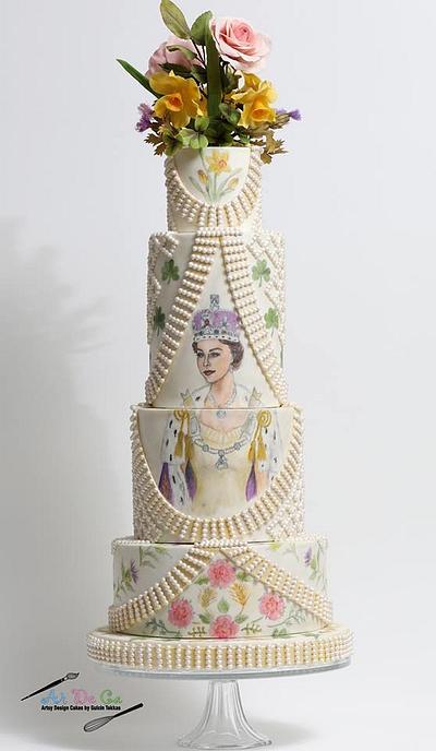 Couture Cakers Int.: Queen Elizabeth II’s Coronation Outfit  - Cake by Gulcin Tekkas