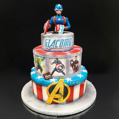 Captain America cake - Cake by LeGolosie