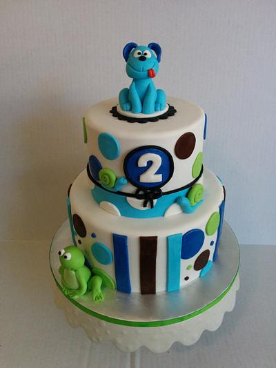 frogs, snails and puppy dog tails 2nd birthday - Cake by Cake That Bakery