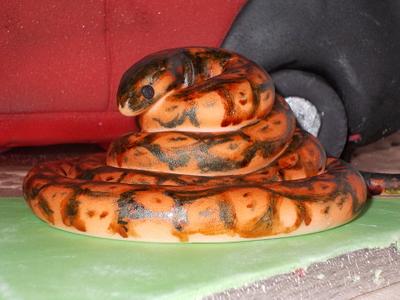 snake fondant topper - Cake by David Mason