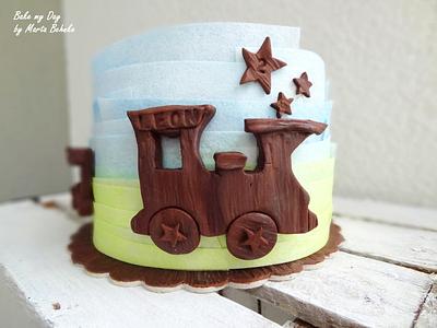 vintage wooden choo choo toy - Cake by Marta Behnke