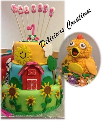 Sprout CHICA 1st Birthday cake - Cake by DeliciousCreations