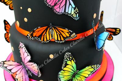 The Tropical Butterfly Cake - Cake by Clairella Cakes 