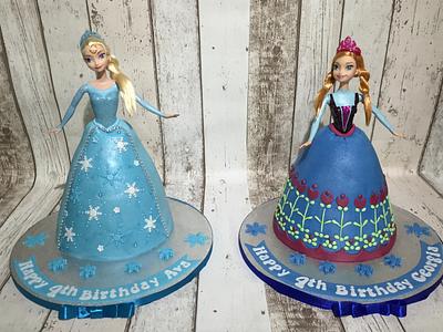 Elsa and Anna - Cake by Daizys Cakes