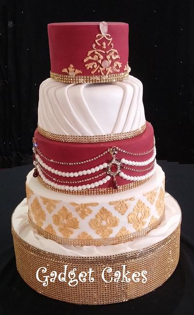 Indian Themed Wedding Cake - Cake by Gadget Cakes