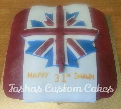 Canadian Union Jack cake - Cake by Tasha's Custom Cakes
