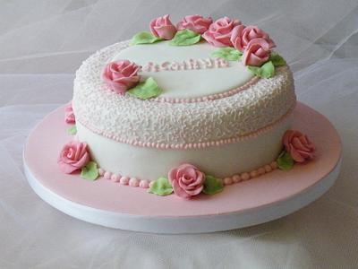 Pink Cornelli Work Cake - Cake by CakeHeaven by Marlene