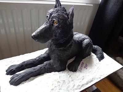 Black Wolf Cake. - Cake by Zoe White