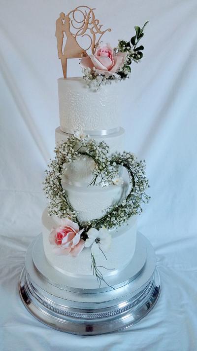 Wedding heart - Cake by alenascakes