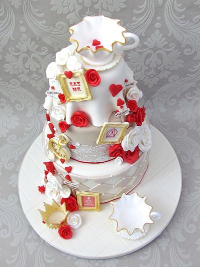 Queen of Hearts Wedding Cake - Cake by Little Cake Cupboard