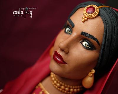 Indian woman chocolate bust - Cake by Carla Puig