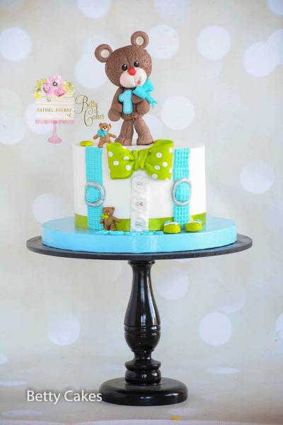 1st birthday Teddy Bear Cake  - Cake by BettyCakesEbthal 