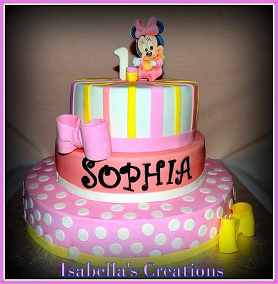 Baby Minnie cake - Cake by Isabella's Creations