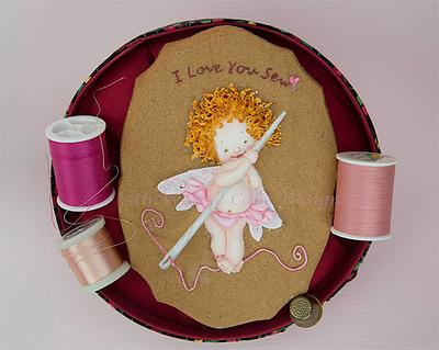 I Love You Sew Cookies 🧚💝✂ - Cake by Bobbie
