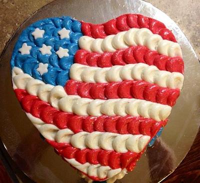 Patriotic birthday cake - Cake by beth78148