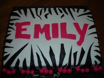 Zebra stripe cake - Cake by jenmac75